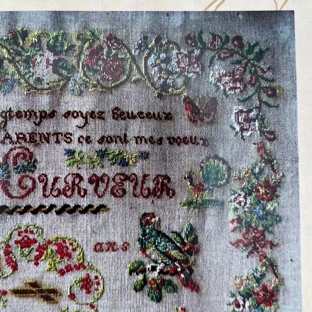 Reflets de Soie Anais Curveur 1896 Cross Stitch Pattern Sampler Reproduction